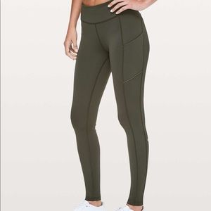 Lululemon Speed Up Tight in olive green